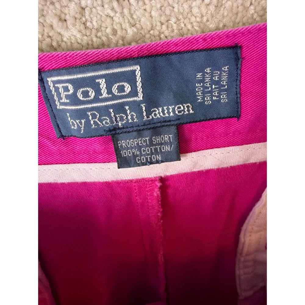 Polo Ralph Lauren Prospect‎ Short Mens 33 Pink Cotton Chino Flat Front Classic